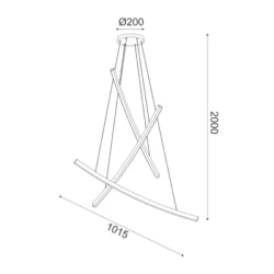 Lubinis LED šviestuvas Jive balta 50cm