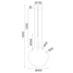 20W Sieninis šviestuvas 38120C/C Chromas 4000K IP44