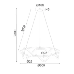 Lubinis šviestuvas SKY BOX 40cm 3000K