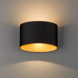 Sieninis lauko šviestuvas ELLIPSES LED BLACK/GOLD IP54 8181