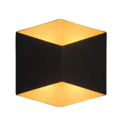 Sieninis lauko šviestuvas TRIANGLES LED BLACK/GOLD IP54 8141