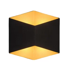 Sieninis lauko šviestuvas TRIANGLES LED BLACK/GOLD IP54 8141