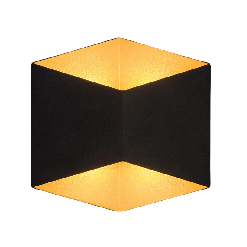 Outdoor wall lamp TRIANGLES LED BLACK/GOLD IP54 8141