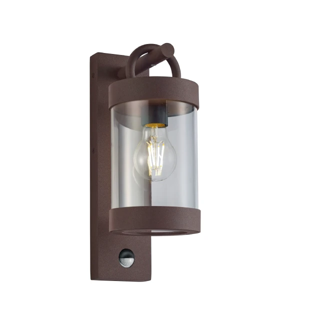 Wall outdoor LED lamp SAMBESI, IP44, Sensor, Rust, 204169124