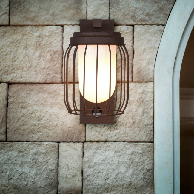 Outdoor wall LED lamp ARDILA, Sensor, Rust, 210869124