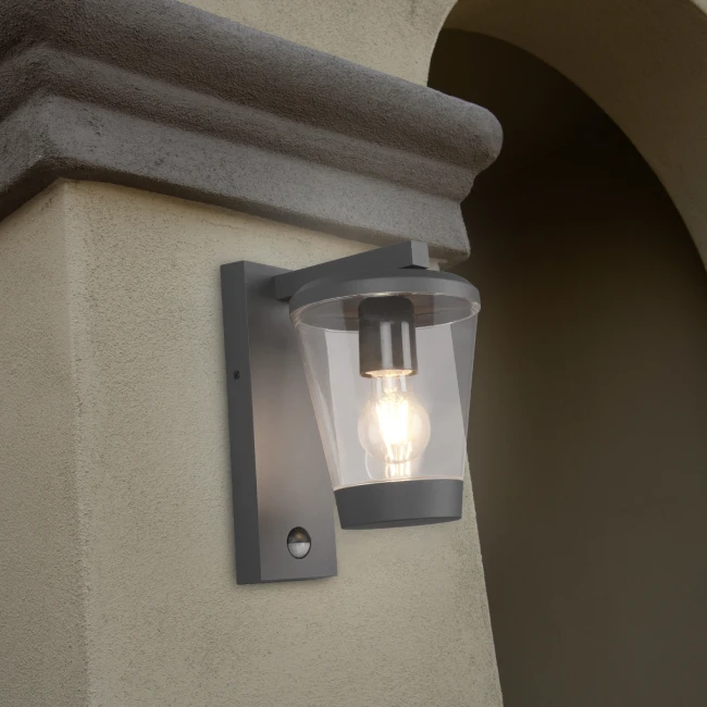 Outdoor wall LED lamp CAVADO, Sensor, Anthracite, 211069142