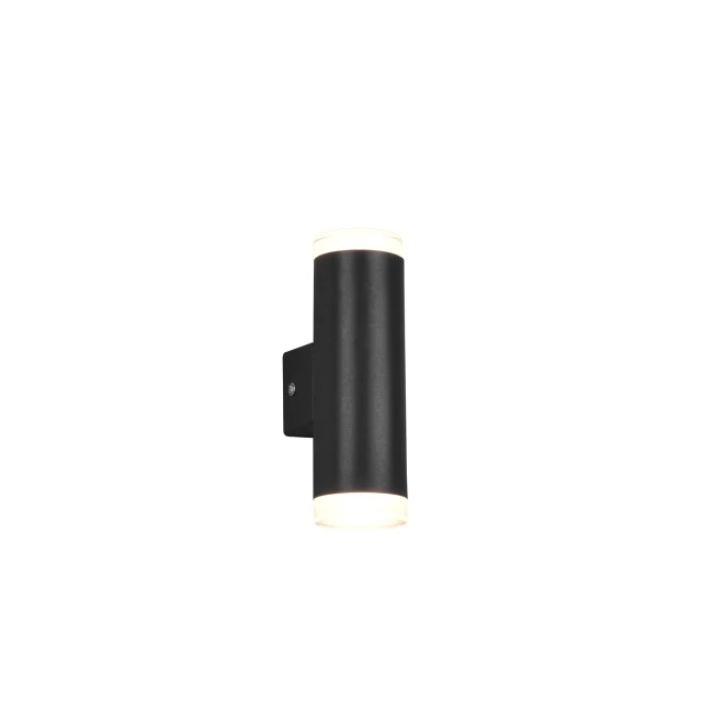 8W LED wall lamp RAY, 3000K, IP44, Matt black, 283110232