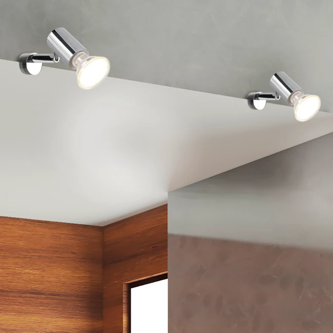 Outdoor wall-mounted LED lamp LORENZO, IP44, Chrome, 283500106