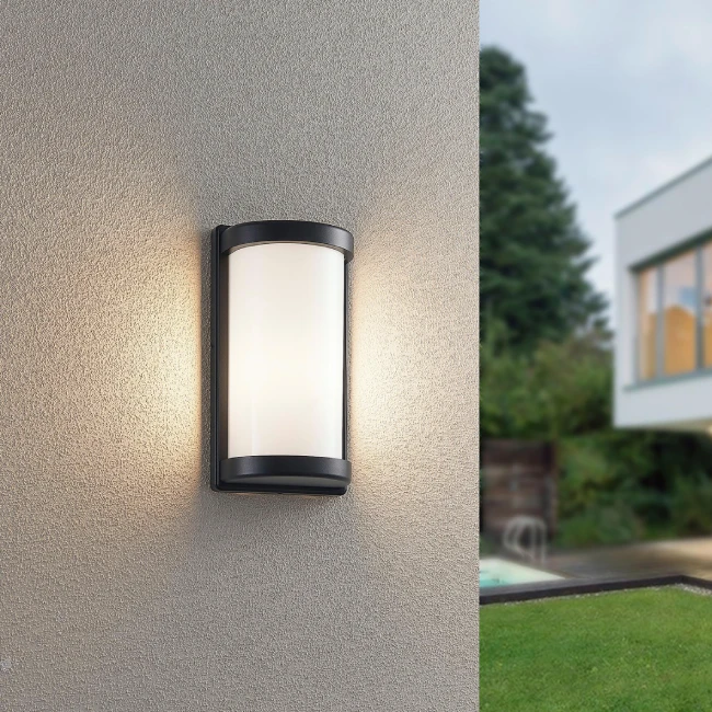 Outdoor wall lamp PUELO, Matt black, R21186132