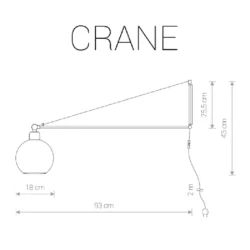 Sieninis šviestuvas CRANE 9374