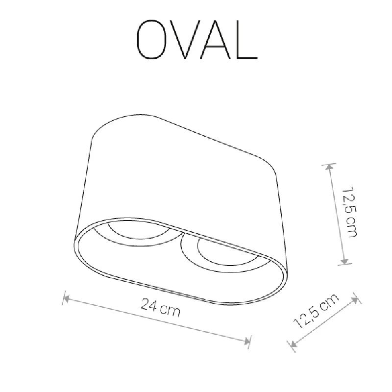 Lubinis šviestuvas OVAL BL 9240