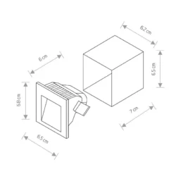 Įmontuojamas lauko šviestuvas STEP LED 3000K 3W 6907