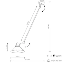 Lubinis šviestuvas TECHNO 9144