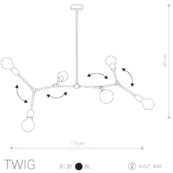Pakabinamas šviestuvas TWIG 9138