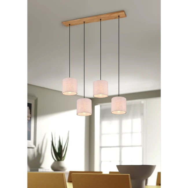 Hanging LED lamp ELMAU 4, Sand, 302100430