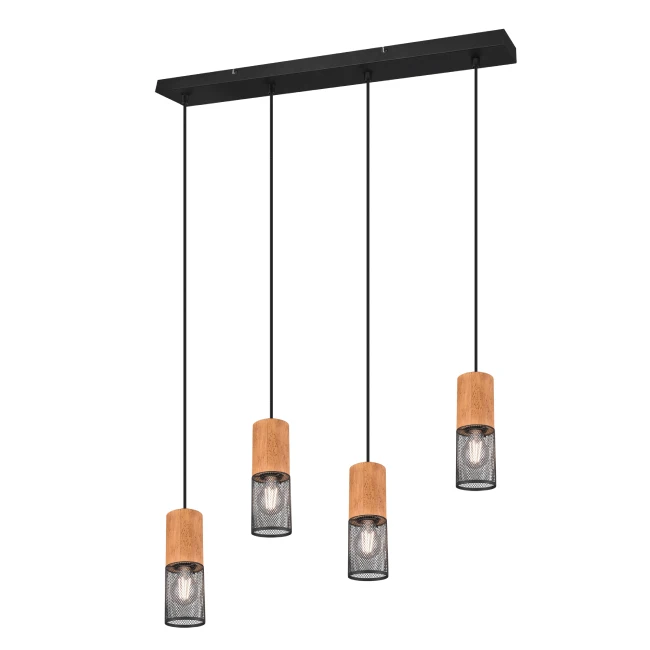 Hanging LED lamp TOSH 4, Matt black, 304300432