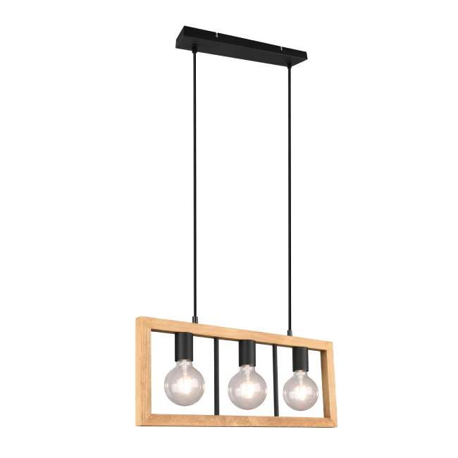 Hanging LED lamp AGRA 3, Matt black, 313800332