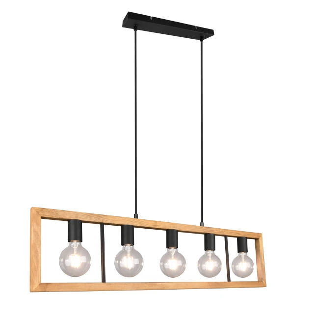 Hanging LED lamp AGRA 5, Matt black, 313800532