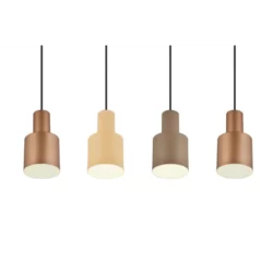Hanging LED lamp AGUDO 4, Brown, 319400417