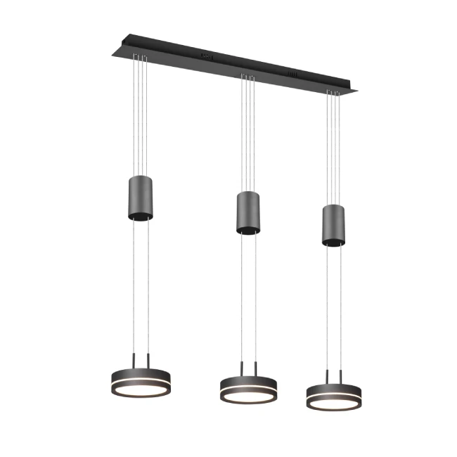 27W Hanging LED lamp FRANKLIN 3, 3000K, DIMM, Anthracite, 326510342