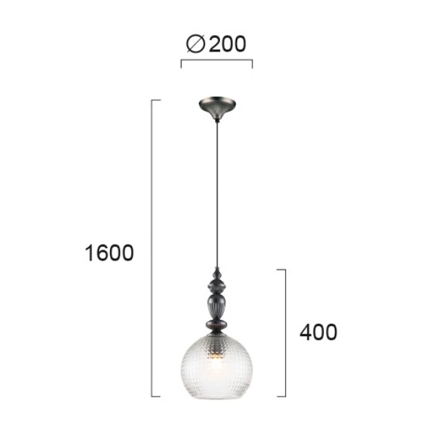 Hanging lamp TALISA, Black, 4169700