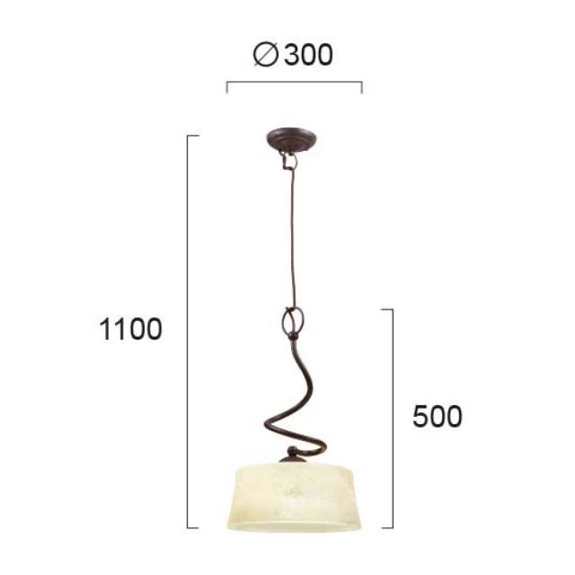 Hanging lamp SIMONA, Brown, 466900