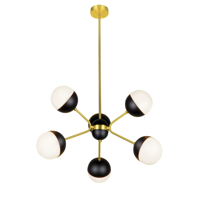 Hanging lamp ORBIT 6/L, Black/Gold, 4221900