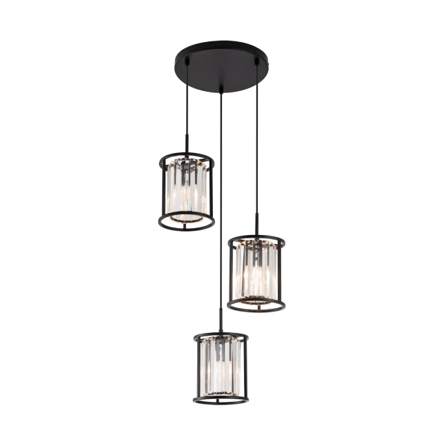 Hanging lamp RONDA 3/L, Black, 4256100
