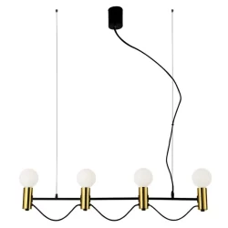 Pakabinamas LED šviestuvas VOLTER 4/L, Juodas/Auksinis, 4232400