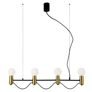 Pakabinamas LED šviestuvas VOLTER 4/L, Juodas/Auksinis, 4232400