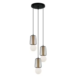 Pakabinamas LED šviestuvas FEDRA 3/L, Juodas, 4247300