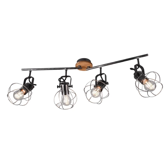 Ceiling directional light MADRAS 4, Aged silver, 805300488