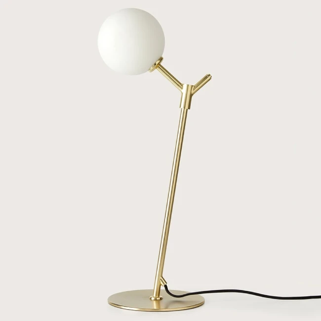 Table lamp ATOM, Brass/White Glass, S121124 BL.OPAL