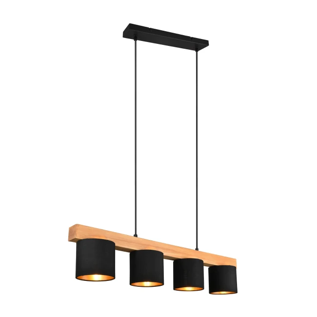 Hanging LED lamp CAMERON, Black/gold, R30654002