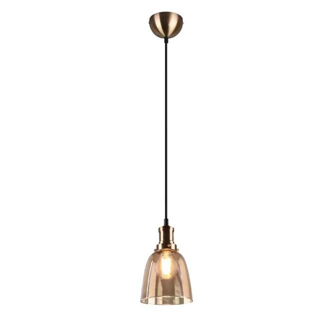 Hanging LED lamp VITA, Amber glass, R30741004