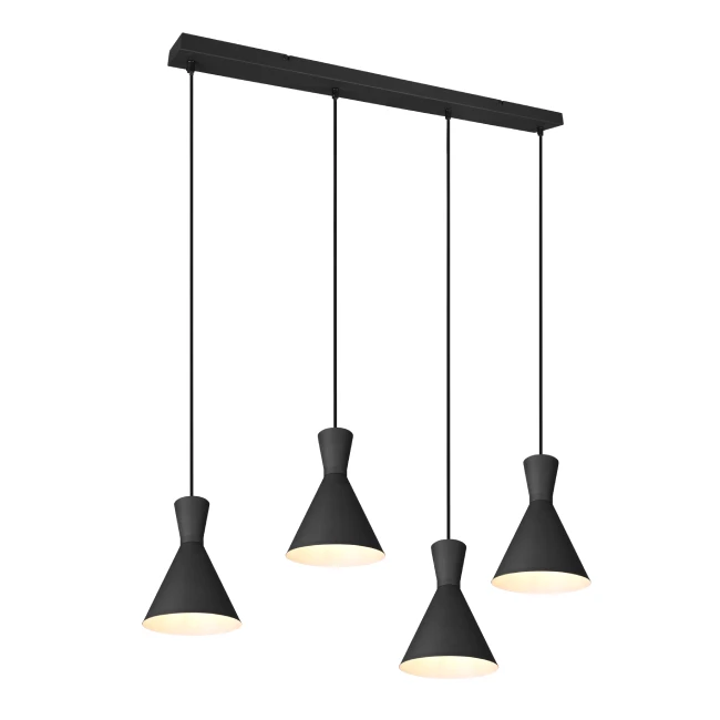 Hanging LED lamp ENZO 4, Matt black, R30784032