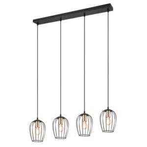 Pakabinamas LED šviestuvas GRID, Matinis juodas, R31374032