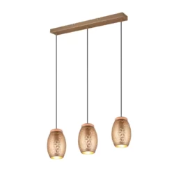 Hanging LED lamp BIDAR, Brown, R31573065