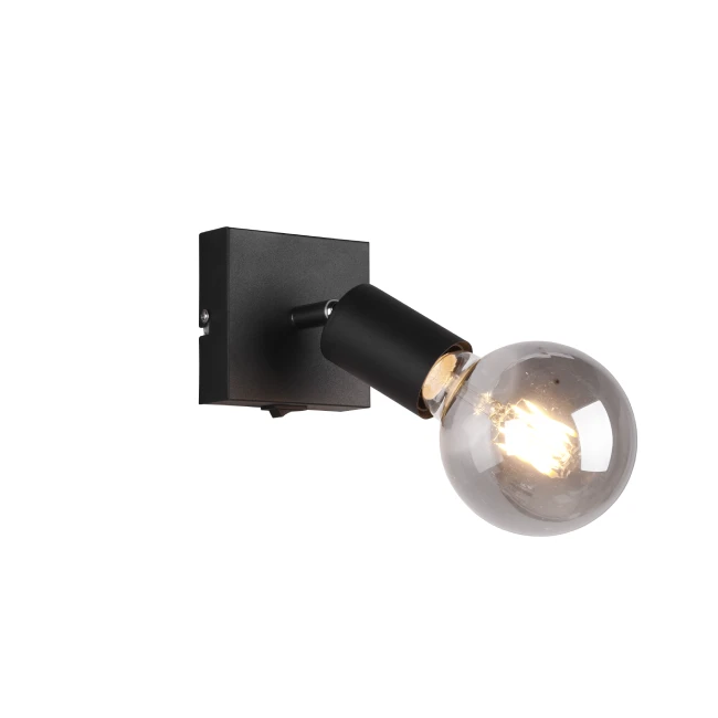 Sieninis kryptinis LED šviestuvas VANNES, Matinis juodas, R80181732