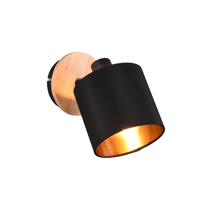Wall directional LED light TOMMY, Black/gold, R81331030