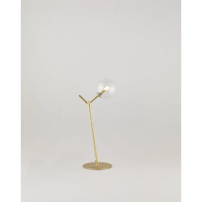 Table lamp ATOM, Brass/Clear glass, S121124 BRS.CLEAR