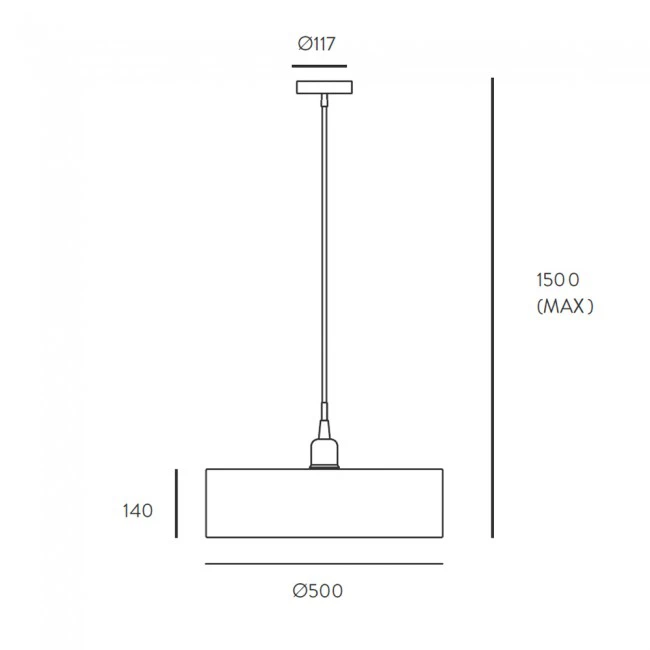 Hanging LED lamp OPEN, White, C1024