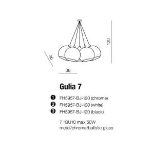 Pakabinamas šviestuvas GULIA 7