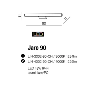 Sieninis šviestuvas Jaro 90 AZ2093