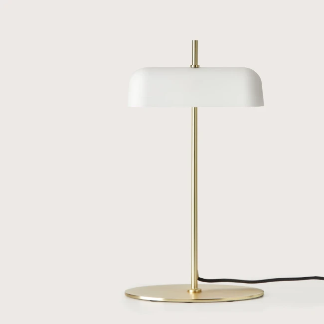 Table lamp ATIL, Brass/White, S1281/ORO