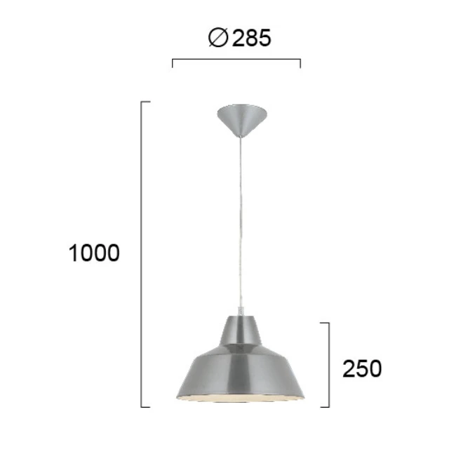 Hanging lamp GLEN, Silver, 4105601