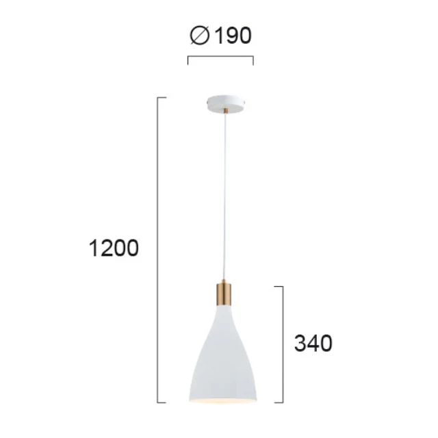 Hanging lamp LAMAS ⌀19, White, 4197300