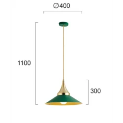 Pakabinamas šviestuvas MENTA ⌀40, Žalias, 4241300