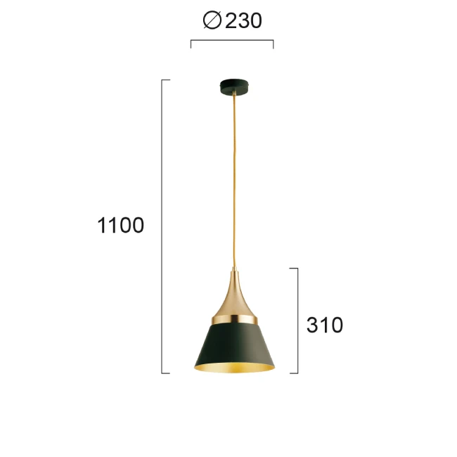 Hanging lamp MENTA ⌀23, Black, 4241401
