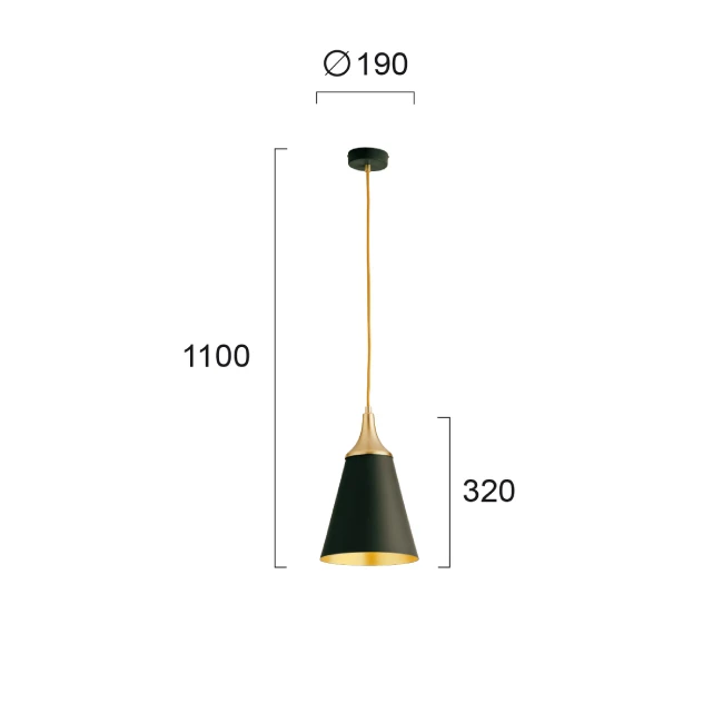 Hanging lamp MENTA ⌀19, Black, 4241501